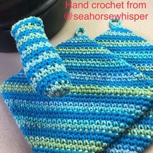 Potholders & cast iron handle holder handmade